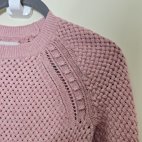 LOFT Soft Pink Textured Sweater - Picture 3 of 9